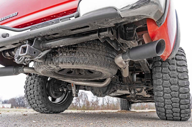Dual Cat-Back Exhaust System w/ Black Tips 99-06 GM 1500 Ext Cab / Short Bed 4.8L / 5.3L Rough Country