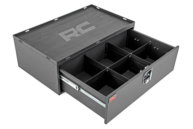 Jeep Metal Storage Box w/Slide Out Lockable Drawer 18-21 Jeep Wrangler JL Rough Country