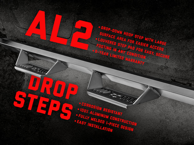 Jeep Cab-Length AL2 Drop Steps 2020 Gladiator JT Rough Country