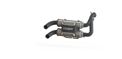 Stacked Dual Slip On Exhaust Pipe For 15-Up Polaris RZR 900 Performance Series MBRP