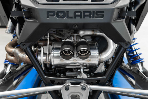 2022-Up Polaris RZR PRO R T304 Single Slip-on Dual Outlet Performance Series Exhaust with Carbon Fiber Tips MBRP