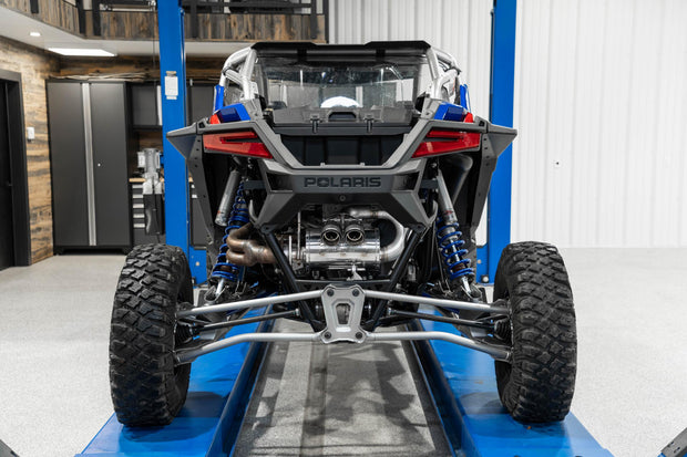 2022-Up Polaris RZR PRO R T304 Single Slip-on Dual Outlet Performance Series Exhaust with Carbon Fiber Tips MBRP
