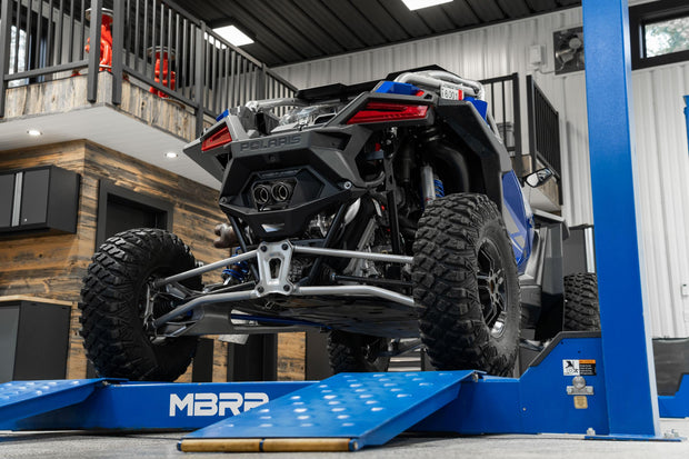 2022-Up Polaris RZR PRO R T304 Single Slip-on Dual Outlet Performance Series Exhaust with Carbon Fiber Tips MBRP