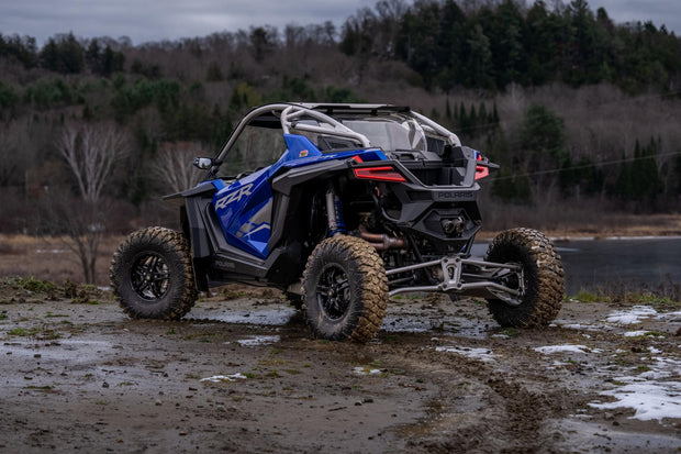 2022-Up Polaris RZR PRO R T304 Single Slip-on Dual Outlet Performance Series Exhaust with Carbon Fiber Tips MBRP