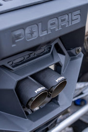 2022-Up Polaris RZR PRO R T304 Single Slip-on Dual Outlet Performance Series Exhaust with Carbon Fiber Tips MBRP