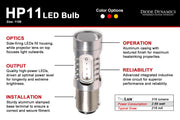 1156 LED Bulb HP11 LED Amber Pair Diode Dynamics