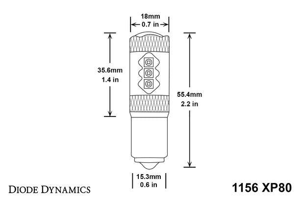 1156 XP80 LED Amber Pair Diode Dynamics