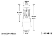 3157 LED Bulb HP11 LED Red Single Diode Dynamics