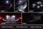 Interior LED Kit for 2013-2017 Honda Accord, Cool White Stage 1 Diode Dynamics