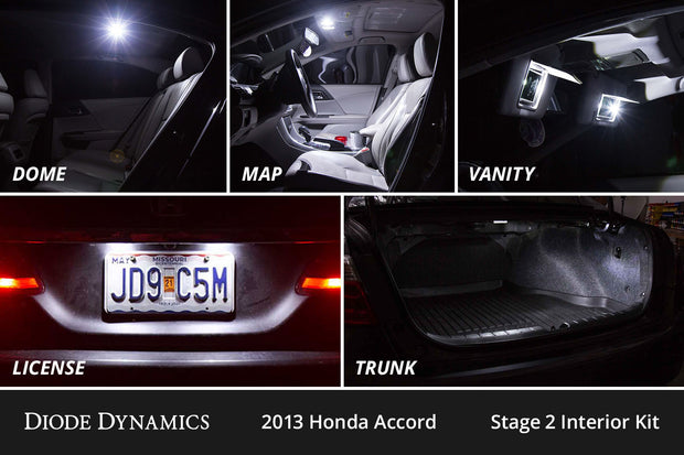 Interior LED Kit for 2013-2017 Honda Accord, Cool White Stage 1 Diode Dynamics