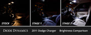 Interior LED Kit for 2011-2023 Dodge Charger, Cool White Stage 1 Diode Dynamics