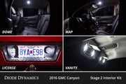 Interior LED Kit for 2015-2022 GMC Canyon, Cool White Stage 1 Diode Dynamics