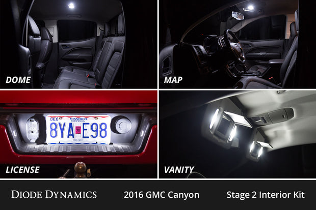 Interior LED Kit for 2015-2022 GMC Canyon, Cool White Stage 2 Diode Dynamics