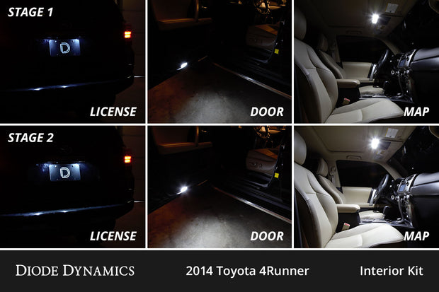 Interior LED Kit for 2010-2024 Toyota 4Runner, Cool White Stage 2 Diode Dynamics