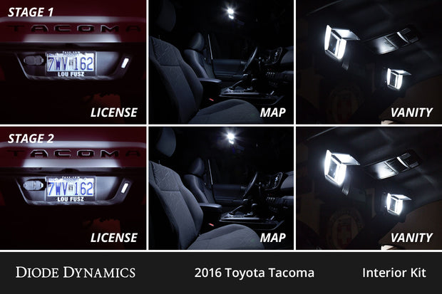 Interior LED Kit for 2016-2023 Toyota Tacoma, Cool White Stage 1 Diode Dynamics