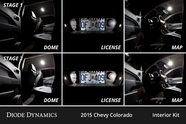 Interior LED Kit for 2015-2022 Chevrolet Colorado, Cool White Stage 1 Diode Dynamics