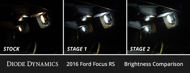 Interior LED Kit for 2016-2018 Ford Focus RS, Cool White Stage 2 Diode Dynamics