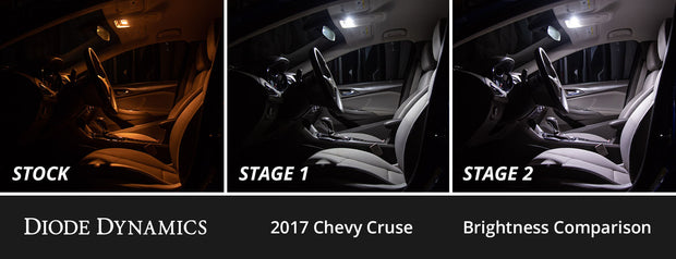 Interior LED Kit for 2011-2015 Chevrolet Cruze,  Cool White Stage 1 Diode Dynamics