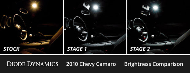 Interior LED Kit for 2010-2015 Chevrolet Camaro,  Cool White Stage 1 Diode Dynamics