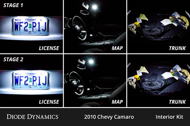 Interior LED Kit for 2010-2015 Chevrolet Camaro,  Cool White Stage 1 Diode Dynamics