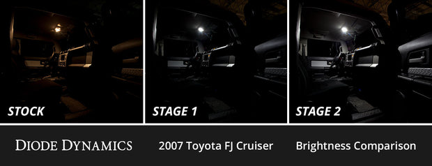 Interior LED Kit for 2007-2014 Toyota FJ Cruiser, Cool White Stage 1 Diode Dynamics