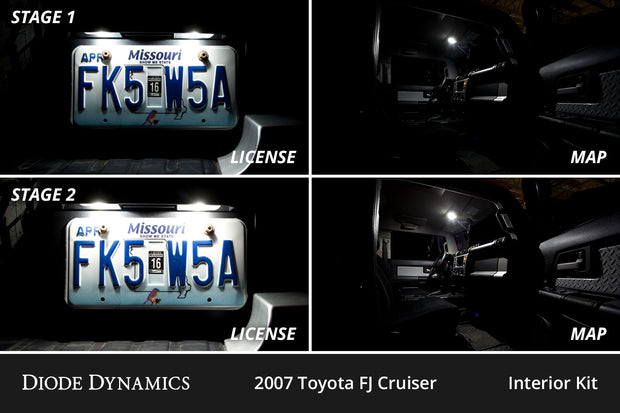 Interior LED Kit for 2007-2014 Toyota FJ Cruiser, Cool White Stage 1 Diode Dynamics