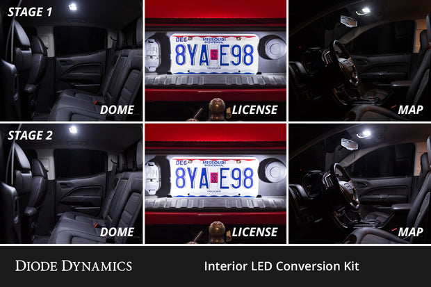 Interior LED Kit for 2005-2021 Nissan Frontier, Cool White Stage 2 Diode Dynamics