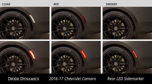 LED Sidemarkers for 2016-2021 Chevrolet Camaro, Clear (set)