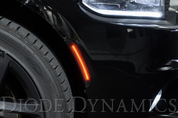 LED Sidemarkers for 2015-2021 Dodge Charger, Amber/Red (set)