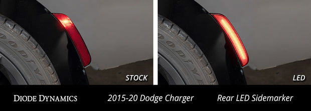 LED Sidemarkers for 2015-2021 Dodge Charger, Smoked (set)