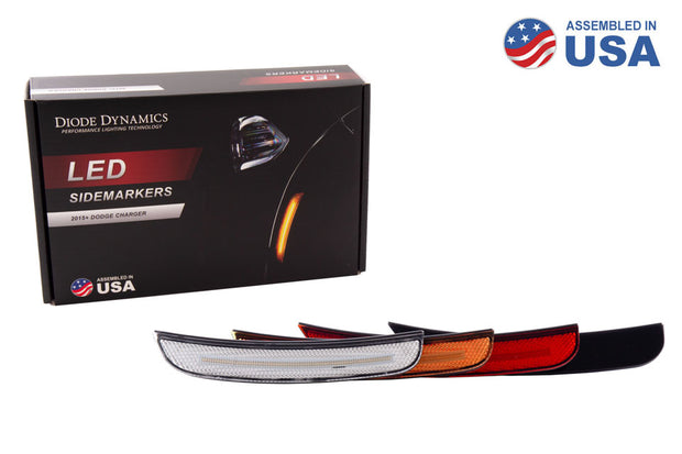 LED Sidemarkers for 2015-2021 Dodge Charger, Smoked (set)