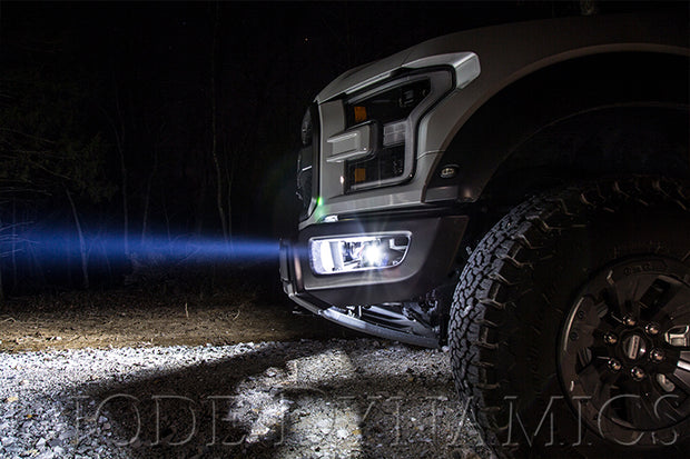 2017-2019 Ford Raptor SS Fog Kit 12.0 Inch Amber Wide Diode Dynamics