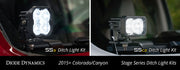 SS3 LED Ditch Light Kit for 2015-2021 GMC Canyon, Pro Yellow Combo Diode Dynamics
