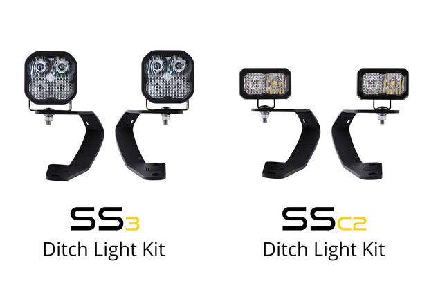 Stage Series 2in LED Ditch Light Kit for 2010-2021 Toyota 4Runner Pro White Combo Diode Dynamics