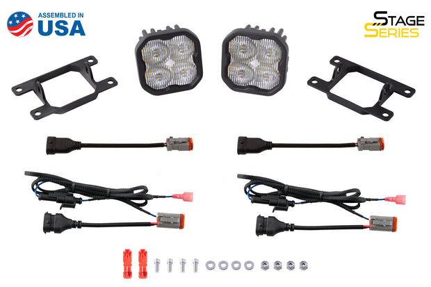 SS3 LED Fog Light Kit for 2009-2014 Ford Focus Yellow SAE Fog Sport w/ Backlight Diode Dynamics