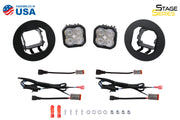 SS3 LED Fog Light Kit for 2007-2014 GMC Sierra 2500/3500 White SAE Fog Pro w/ Backlight Diode Dynamics