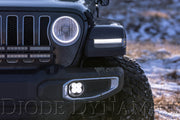 SS3 LED Fog Light Kit for 2018-2021 Jeep JL Wrangler Yellow SAE Fog Pro w/ Backlight Type M Bracket Kit Diode Dynamics