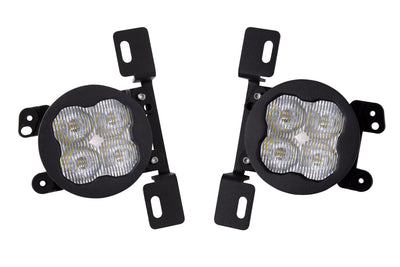 SS3 LED Fog Light Kit for 2007-2018 Jeep JK Wrangler White SAE Fog Max w/ Backlight Type MR Bracket Kit Diode Dynamics