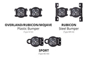 SS3 LED Fog Light Kit for 2020-2021 Jeep Gladiator Yellow SAE Fog Max w/ Backlight Type MS Bracket Kit Diode Dynamics