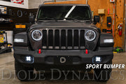 SS3 LED Fog Light Kit for 2020-2021 Jeep Gladiator Yellow SAE Fog Max w/ Backlight Type MS Bracket Kit Diode Dynamics