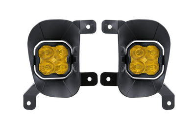 SS3 LED Fog Light Kit for 2013-2018 Ram 1500 Yellow SAE Fog Sport w/ Backlight Diode Dynamics