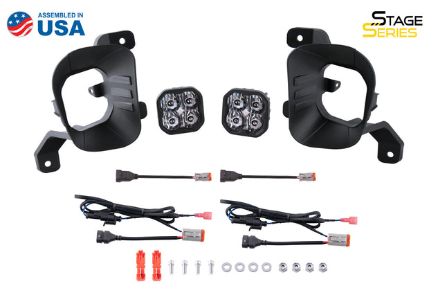 SS3 LED Fog Light Kit for 2019-2021 Ram 1500 Classic White SAE Fog Pro w/ Backlight Diode Dynamics