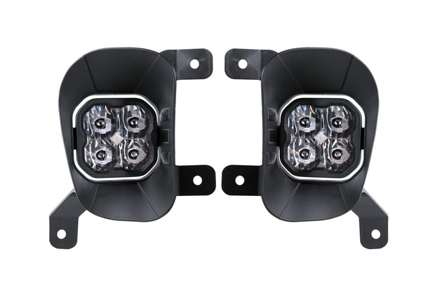SS3 LED Fog Light Kit for 2013-2018 Ram 1500 White SAE Fog Max w/ Backlight Diode Dynamics