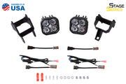 SS3 LED Fog Light Kit for 1999-2010 Ford Super Duty F-250/F-350 Yellow SAE Fog Sport w/ Backlight Diode Dynamics