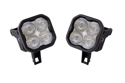 SS3 LED Fog Light Kit for 1999-2010 Ford Super Duty F-250/F-350 White SAE Fog Pro w/ Backlight Diode Dynamics