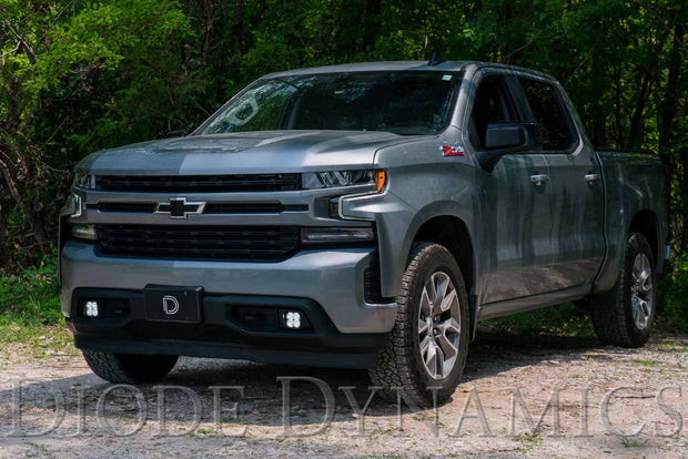 SS3 LED Fog Light Kit for 2019-2021 Chevrolet Silverado 1500 Yellow SAE Fog Max w/ Backlight Diode Dynamics