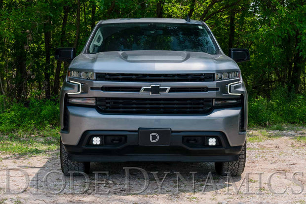 SS3 LED Fog Light Kit for 2019-2021 Chevrolet Silverado 1500 Yellow SAE Fog Max w/ Backlight Diode Dynamics