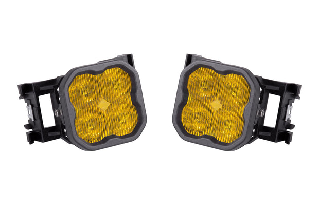 SS3 LED Fog Light Kit for 2011-2014 Subaru WRX/STi Yellow SAE Fog Pro w/ Backlight Diode Dynamics