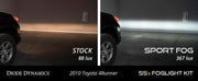 SS3 LED Fog Light Kit for 2010-2013 Toyota 4Runner, White SAE Fog Pro with Backlight Diode Dynamics