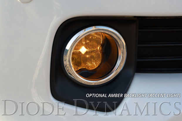 SS3 LED Fog Light Kit for 2012-2014 Toyota Prius, White SAE Fog Pro with Backlight Diode Dynamics